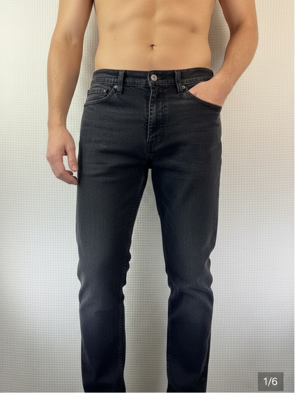 Levi's 511 Slim Fit Black Denim Jeans, Men's Size 36x30
